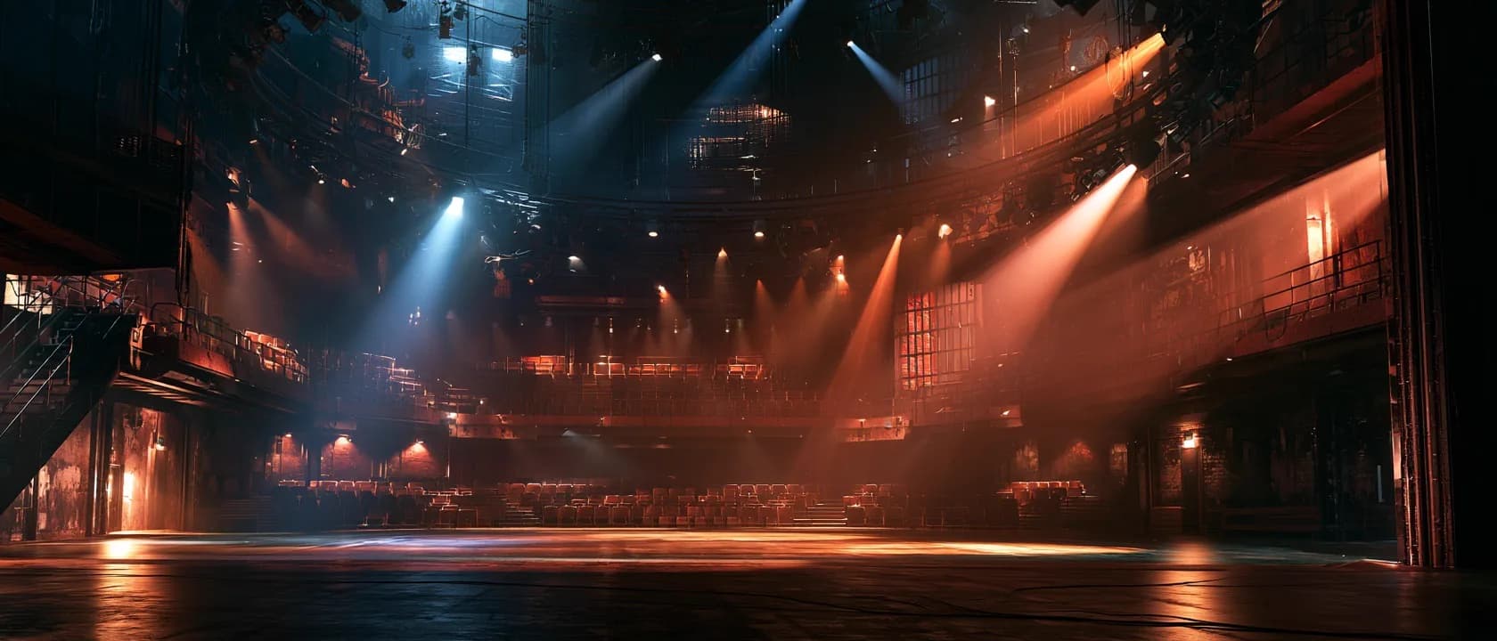 Light, sound and space are narrative materials